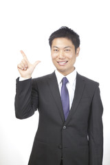 チェックマーク／男性ビジネスマン