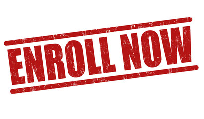 Enroll now stamp