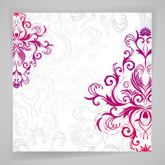 Abstract  floral background with oriental flowers.
