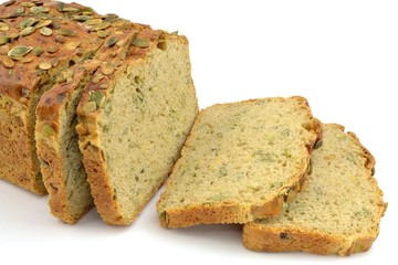 Wholemeal bread with pumpkin seeds - obrazy, fototapety, plakaty