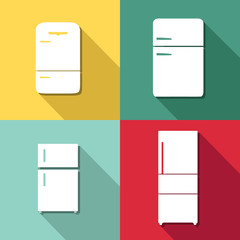 Refrigerator icons set great for any use. Vector EPS10.