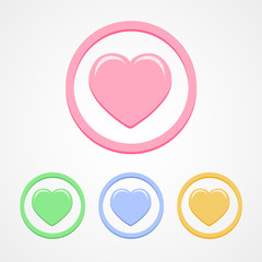 Heart icons set great for any use. Vector EPS10.