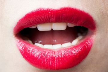 Obraz premium Red lips