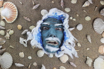 angry deep blue sea man