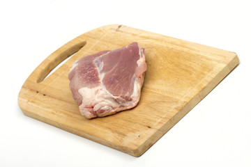 meat on the white background