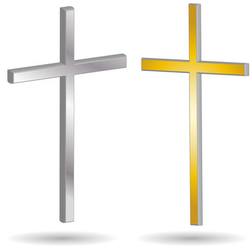 Vector illustration of a cross.