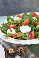 Caprese salad with tomatoes and mozzarella