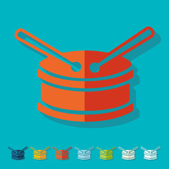 Flat design: drum