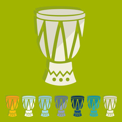 Flat design: drum
