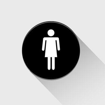 Girl toilet icon great for any use. Vector EPS10.