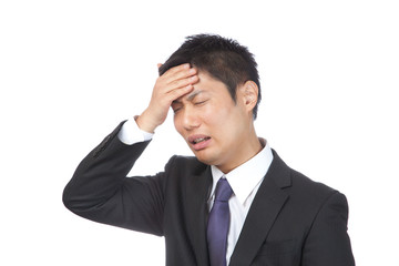 風邪／男性ビジネスマン