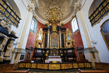 Fototapeta na wymiar Interior of Church of Saints Peter and Paul