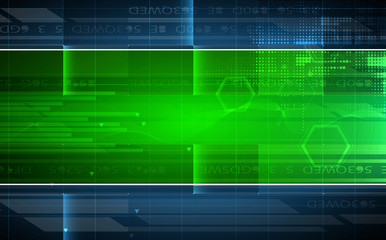 high tech eco green infinity computer technology concept backgro