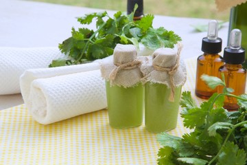 Coriander body scrub