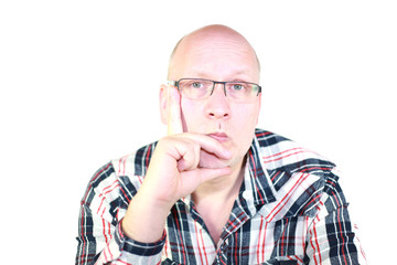 Obraz premium Überlegender Mann