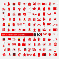 Set of halloween stickers