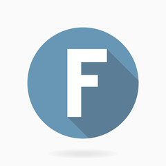 Letter F With Flat Design