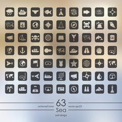 Set of sea icons