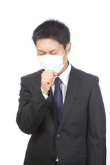 マスク／男性ビジネスマン