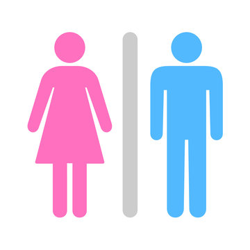 A Man and a Lady Toilet icon great for any use. Vector EPS10.