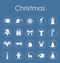Set of Christmas simple icons