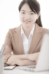 young asian businesswoman working in office