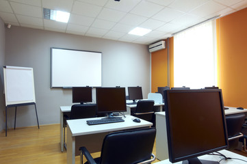 computer classroom interior