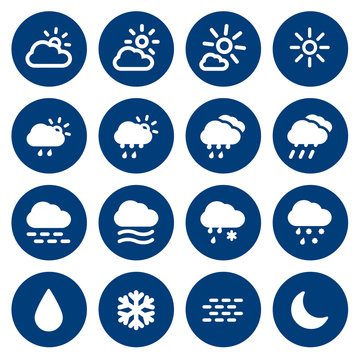 Weather icons set great for any use. Vector EPS10.