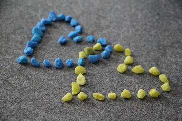 Herzen - Dekoration mit Steinen