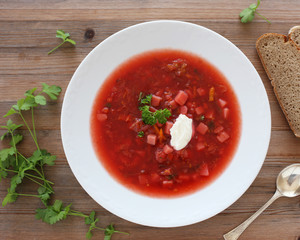 Russian soup Borscht - Borschtsch