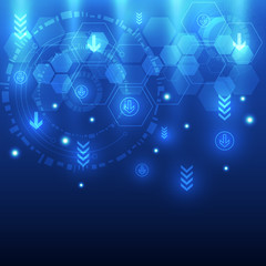Abstract future technology design background, vector