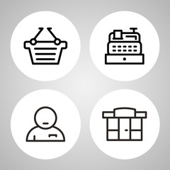 Shopping icons set great for any use. Vector EPS10.