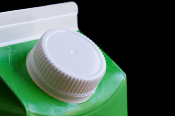 Top of cardboard milk or drink carton