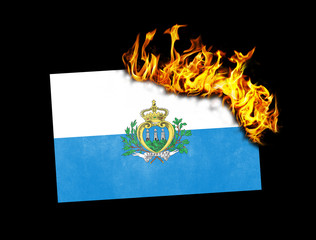 Flag burning - San Marino