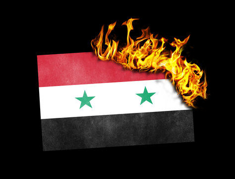 Flag burning - Syria