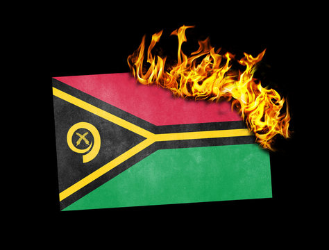 Flag burning - Vanuatu