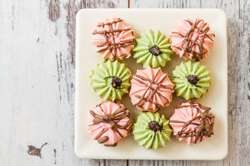 Assortment of colorful cookies