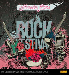 eps Vector image: ROCK FESTIVAL MUSIC LIVE