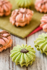 Assortment of colorful cookies