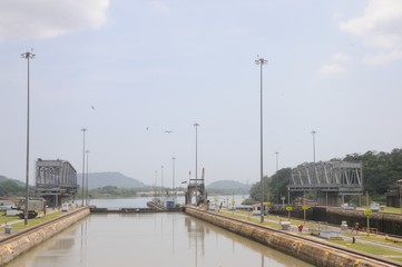 Naklejka premium Miraflores Panamal Canal - Panama