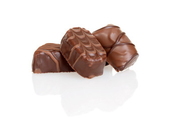 three milk chocolates