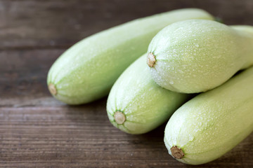 Fresh marrow at rustic table