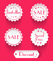 Sale, Best offer, Special price, discount trendy labels, eps10