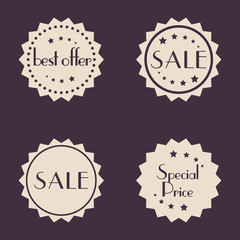 Sale, Best offer, Special price vintage labels