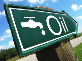 OIL road sign