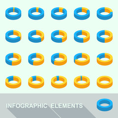 Infographic elements - circle diagrams