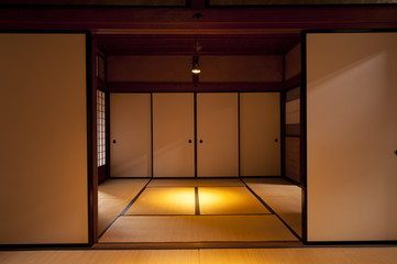 Traditional japanese edo period  house room at Kyoto