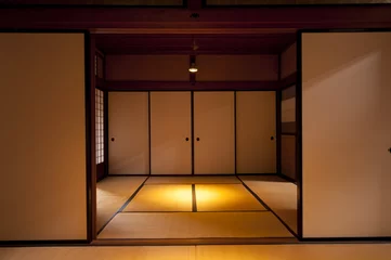 Gordijnen Traditional japanese edo period  house room at Kyoto © Maroš Markovič
