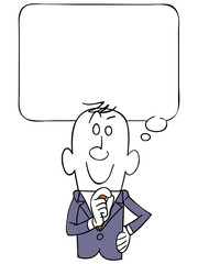 ビジネスマンと吹き出し