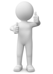 3d Männchen beide Daumen hoch